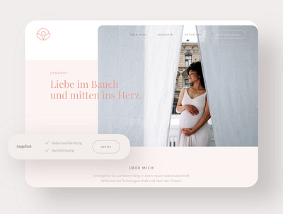 I made a design and the development for a midwife website 🤱🏽 dailyui dailywebdesign designer portfolio ui uidesign uiux visual design webdesign website