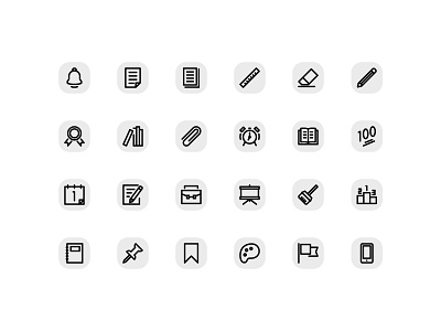 Back to School Icons back to school back to school flyer icon icon design icon set minimal ui ux web