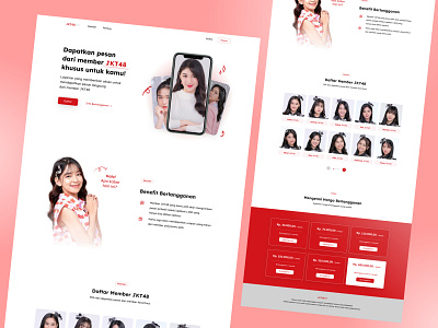 JKT48 Private Message Page Redesign 48group akb48 bnk48 branding design icon design jkt48 landing page ui ux web