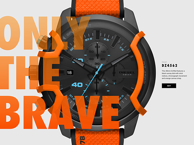 Diesel (DZ4562) - Griffed Series active concept diesel energy horology typography visual design watches