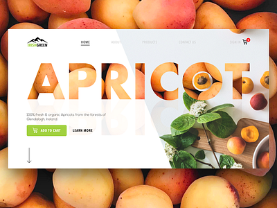 Organic fruit store apricot chefs table concept design practice design thinking organic simple store ui design web design
