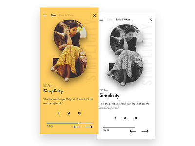 Letters to the past app design fashion flat girl inspiration iphone minimal mockup people photoshop simple type typography ui ux yellow