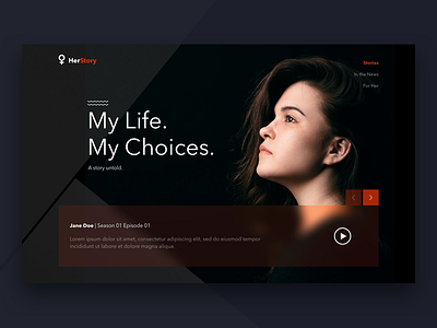 My Life. My Choices. concept dark design inspiration ui ui deisgn ux visual design web women women empowerment