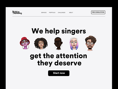 Subdue Marketing Website Redesign avatar branding design web design webdesign