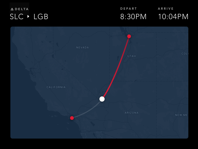 Delta Flight Tracker by Jon Ezell on Dribbble