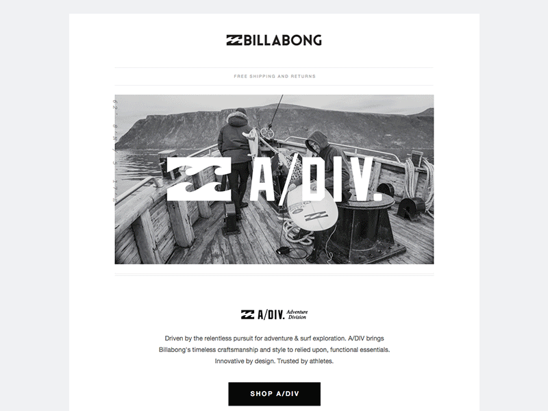 A/DIV Email billabong email ui