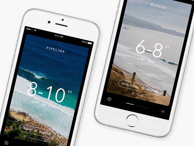 Introducing the Billabong Surf Report app billabong cards ios surf report ui weather