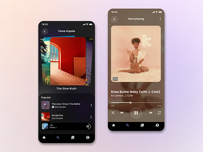 DailyUI 009 - Design a music player daily ui design figma glassmorphism mobile app music player ui ux web