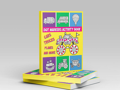 Dot Markers Activity Book adult book cover book cover children coloring book cover coloring book cover design graphic design illustration kindle direct publishing