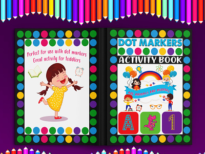 Dot Markers Activity Book ABC Animals And Numbers adult book cover animal coloring book children coloring book cover coloring book coloring book cover do a dot markers dot markers activity book dot to dot books for kids toddler activities