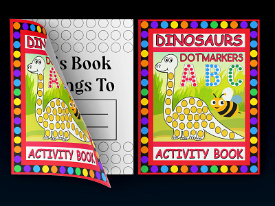 Dot Markers Activity Book ABC Animals adult book cover children coloring book cover coloring book cover dot markers activity book kindle direct publishing paperback book cover