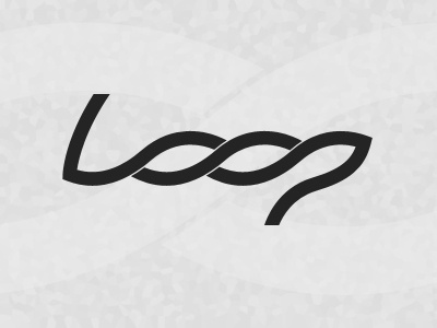 Loop logo loop twist typography wave