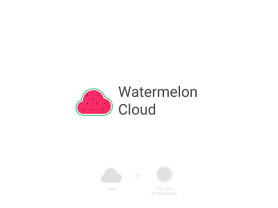 watermelon cloud logo design brand identity branding design designer graphic graphic design logo logodesign