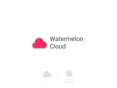 watermelon cloud logo design