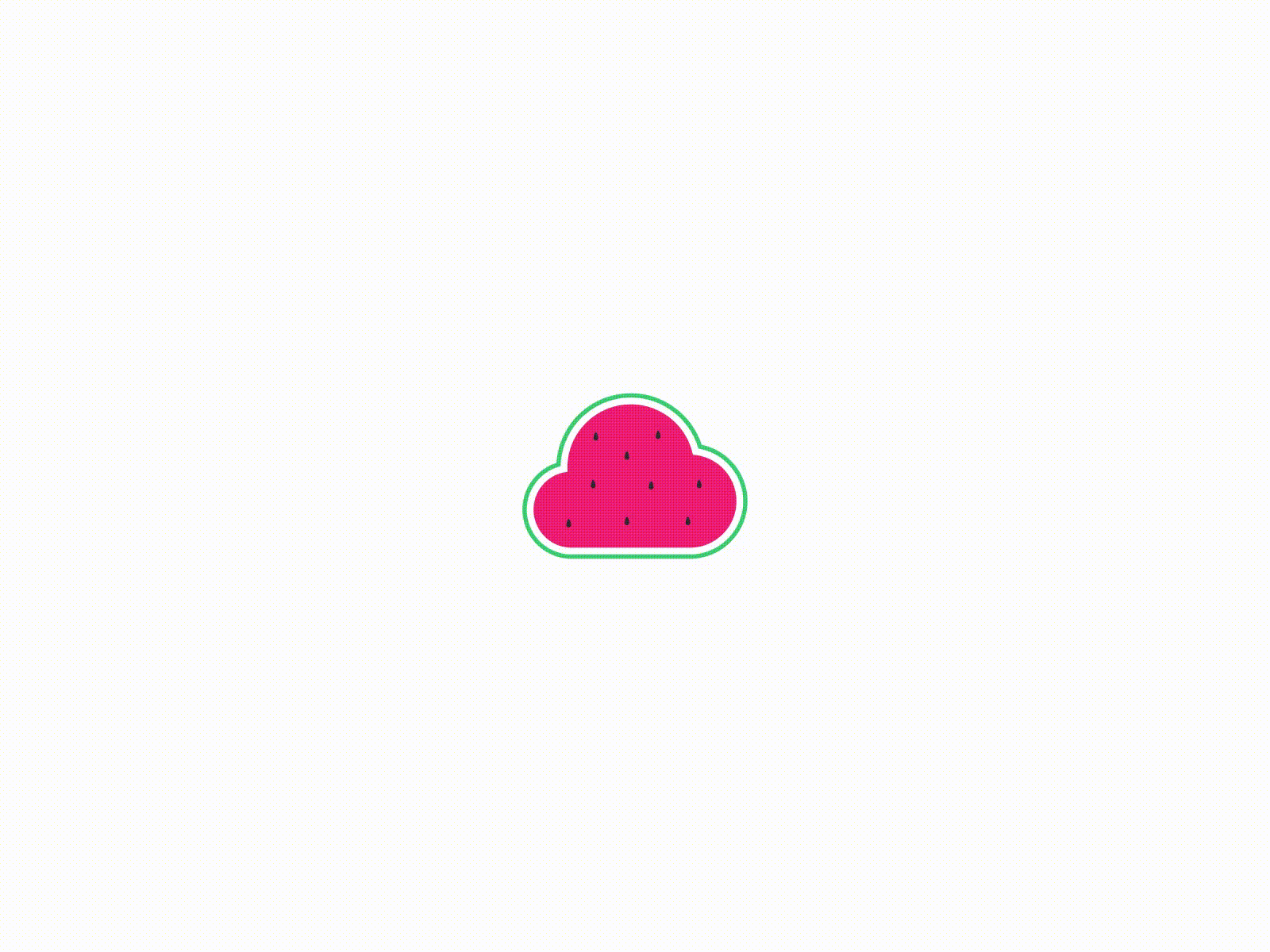 watermelon cloud logo motion aftereffects animation brand identity branding cloud design graphic graphic design logo motion motion graphics watermelon