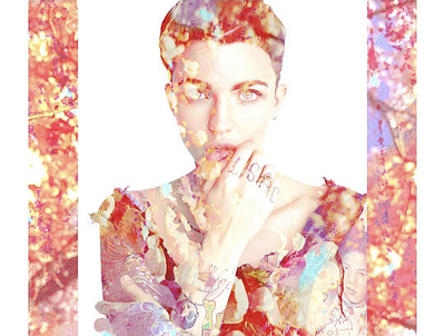 Ruby Rose art blend graphicdesign photography