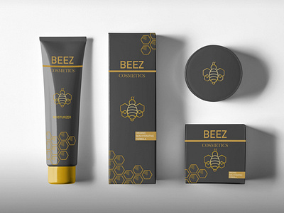 BEEZ Cosmetics Mock Up art branding freelance graphicdesign labeling logedesign logo logodesign packagingpro