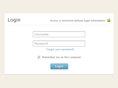 Login button login