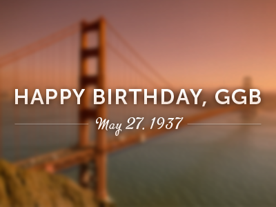 Happy 75th, Golden Gate Bridge