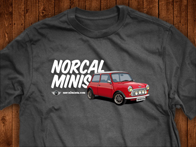 Norcal Minis Tee car logo mini cooper northern california tshirt wood