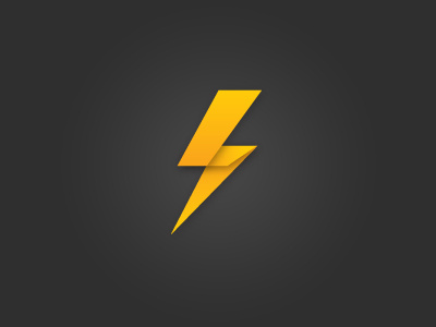 Lightning bolt bolt gray icon lightning logo yellow