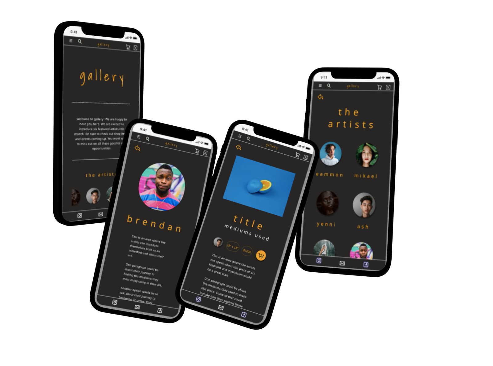 Art Gallery App by Ariel Zilist on Dribbble