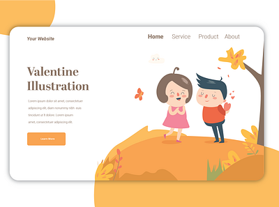 Valentine Ilustration app design flat graphic design illustration logo minimal ui ux web website