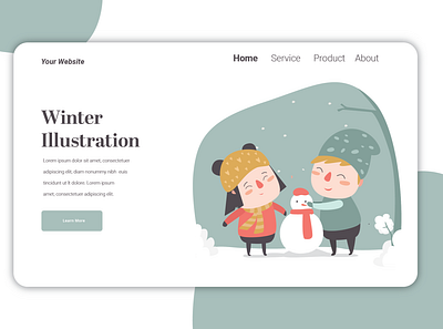 Winter Ilustration app design flat graphic design icon illustration logo ui ux vector