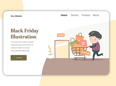 Black Friday Ilustration animation design flat graphic design icon illustration minimal ui ux web