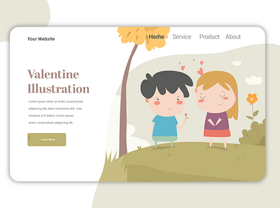 Valentine Ilustration app design flat graphic design icon illustration ui ux vector web
