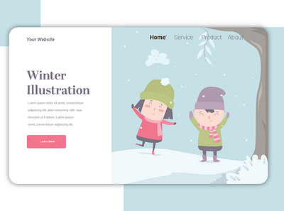 Winter Ilustration design flat graphic design icon illustration logo ui ux vector web