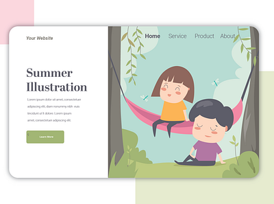 Summer Ilustration design flat graphic design icon illustration minimal ui ux vector web