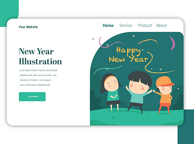 New Year Ilustration app design flat graphic design illustration logo minimal ui ux web