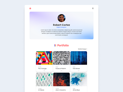 Portfolio Concept minimal portfolio simple website