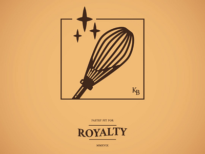 Pastry and Royalty baking branding brown illustration logo logomark royalty whisk