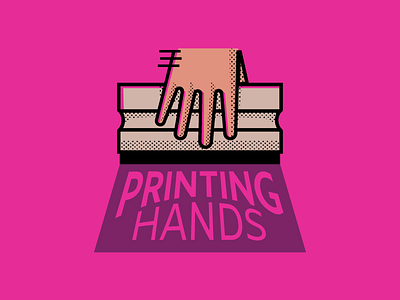 Printing Hands art branding design illustration logo print printing screen printing typography vector youtube youtube logo