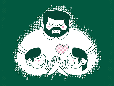 Happy Father's Day art design fathers fathersday green illustration vector