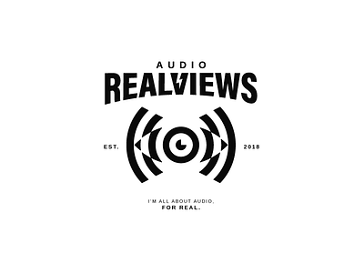 Audio Realviews audio black blog branding design eye eye logo illustration logo vector