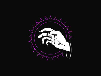 Hand black cursed hands illustration tshirt design vector violet