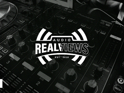Audio Realviews art audio black blog branding illustration logo typography vector