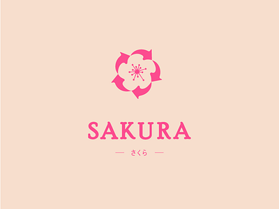 Sakura art branding design illustration logo vector