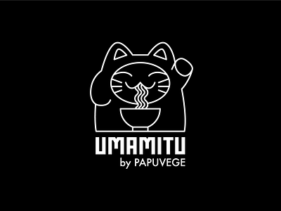 umamitu restaurant logo branding cat design illustration illustration art illustration design logo minimal restaurant branding typography