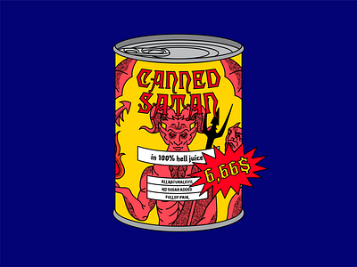 canned satan can design doodles freelance illustrator illustration illustration art illustration design satan vector vector illustration