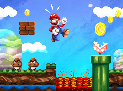 Super Mario character design fanart game art illustration mario nintendo super mario bros