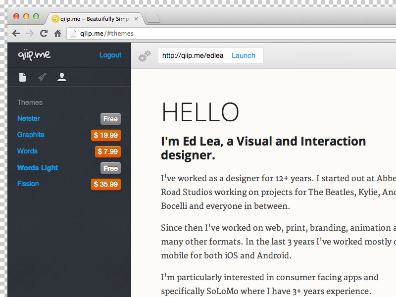 Pick a theme pricing theme portfolio