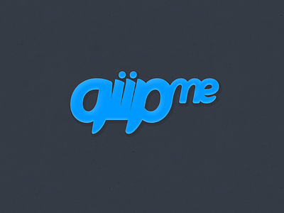 qiip.me logo brand bubble glow logo logotype type