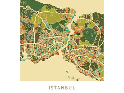 Istanbul Metropolis City Map Vector Illustration
