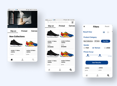 Sneaker App app design ui ux