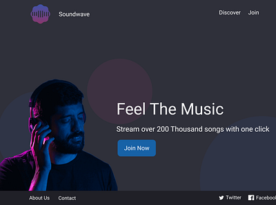 Music Site design ui ux web