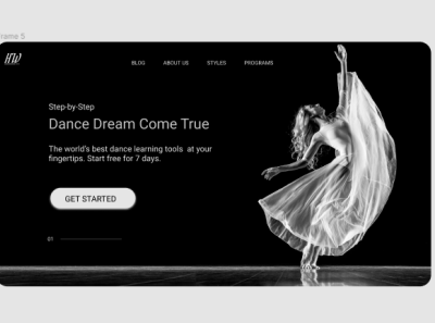 dance design ui ux web website